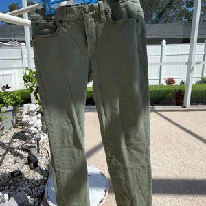 Jcrew army green jeans - skinny fit.